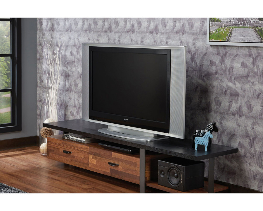 ACME - Elling TV Stand in Walnut/Black