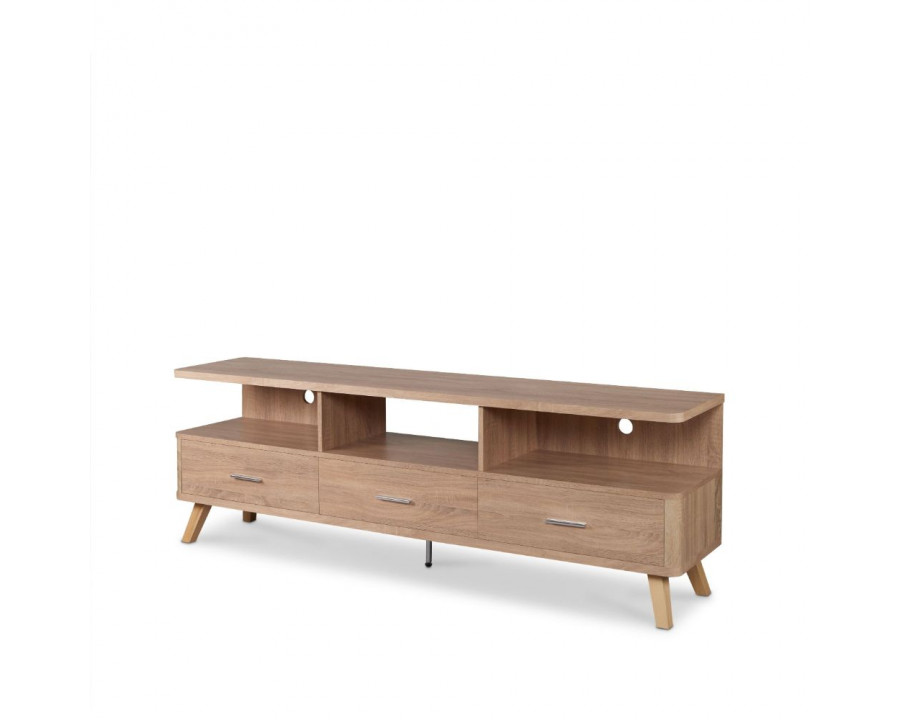 ACME - Lakin TV Stand in Rustic Natural