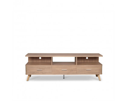 ACME - Lakin TV Stand in Rustic Natural