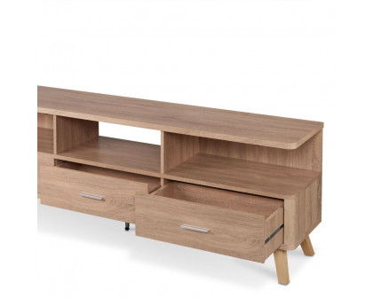 ACME - Lakin TV Stand in Rustic Natural