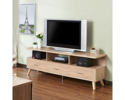 ACME - Lakin TV Stand in Rustic Natural