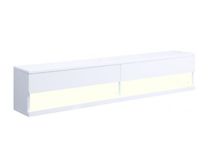 ACME Ximena Floating TV Stand with Led - White Finish