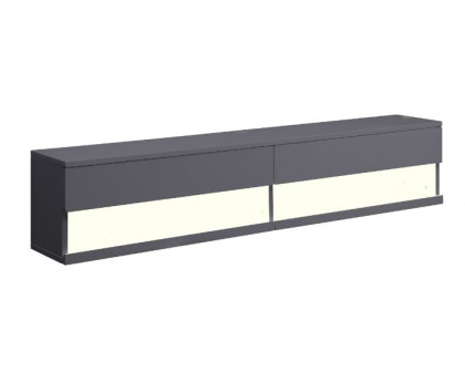 ACME Ximena Floating TV Stand with Led - Gray Finish