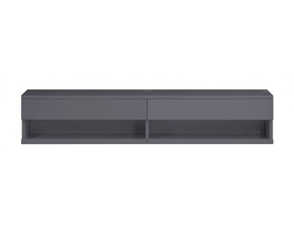 ACME Ximena Floating TV Stand with Led - Gray Finish