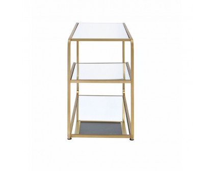 ACME - Astrid TV Stand in Mirrored/Gold