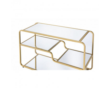 ACME - Astrid TV Stand in Mirrored/Gold