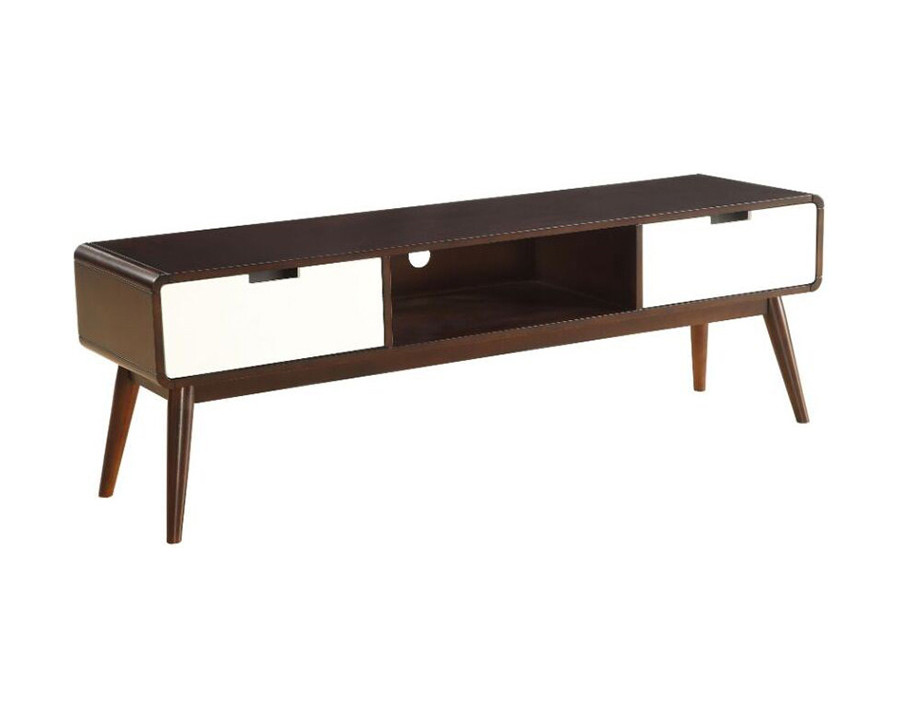 ACME - Christa TV Stand in Espresso/White