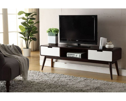 ACME - Christa TV Stand in Espresso/White