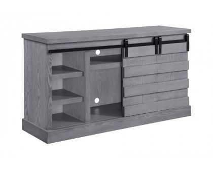 ACME - Amrita TV Stand with Fireplace in Gray Oak