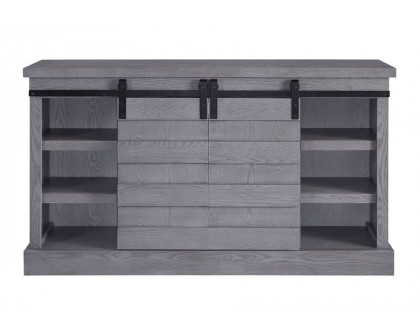 ACME - Amrita TV Stand with Fireplace in Gray Oak