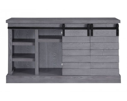 ACME - Amrita TV Stand with Fireplace in Gray Oak