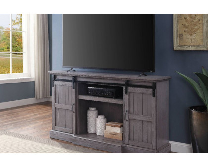 ACME - Admon TV Stand with Fireplace in Gray Oak