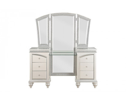 ACME - Maverick Vanity Desk in Platinum