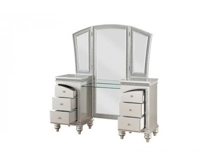 ACME - Maverick Vanity Desk in Platinum