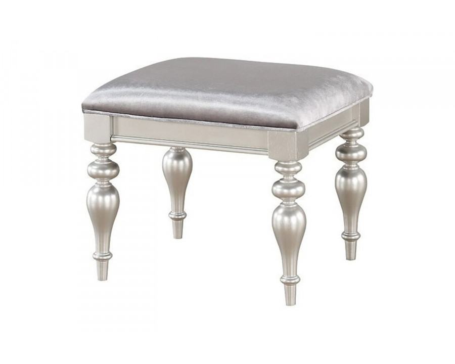 ACME - Maverick Vanity Stool in Platinum