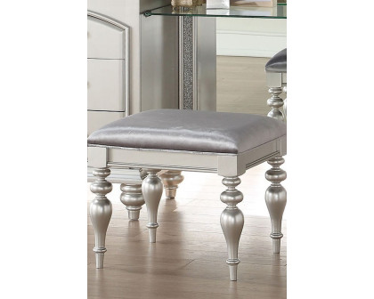 ACME - Maverick Vanity Stool in Platinum