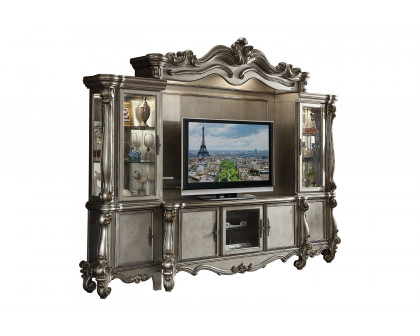 ACME - Versailles TV Stand in Antique Platinum