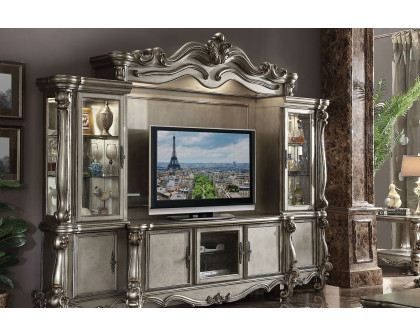 ACME - Versailles TV Stand in Antique Platinum