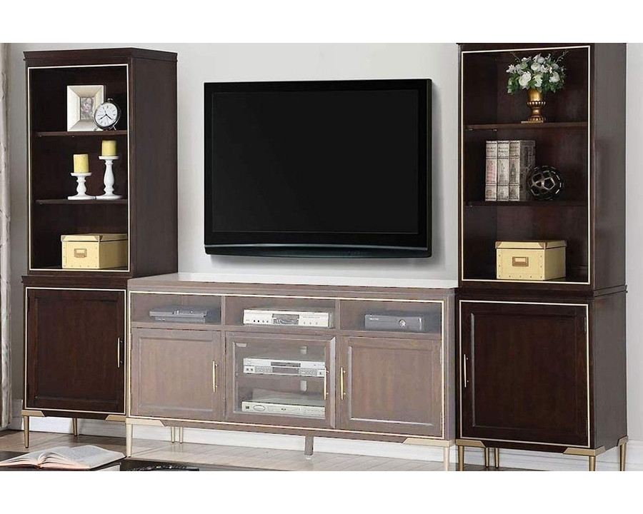 ACME - Eschenbach TV Stand Side Pier in Gold Trim/Cherry