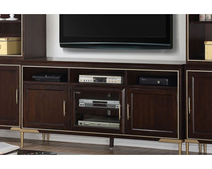 ACME - Eschenbach TV Stand in Gold Trim/Cherry