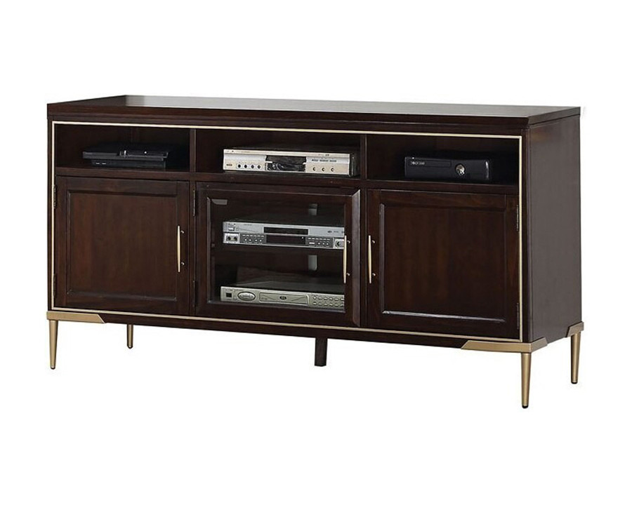 ACME - Eschenbach TV Stand in Gold Trim/Cherry