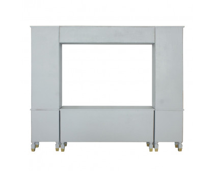 ACME - House Marchese Entertainment Center in Gold Trim/Pearl Gray