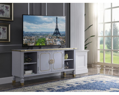 ACME - House Marchese TV Stand in Pearl Gray