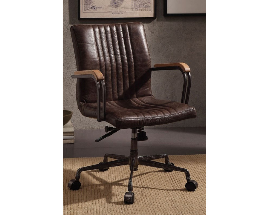 ACME - Joslin Office Chair in Distress Chocolate