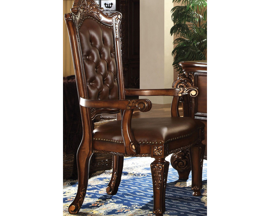 ACME Vendome Executive Arm Chair - Cherry Brown