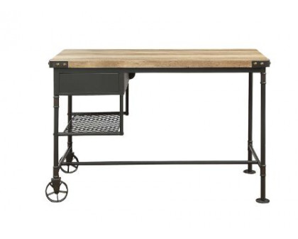 ACME - Itzel Desk in Antique Oak/Sandy Gray