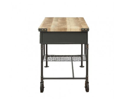 ACME - Itzel Desk in Antique Oak/Sandy Gray