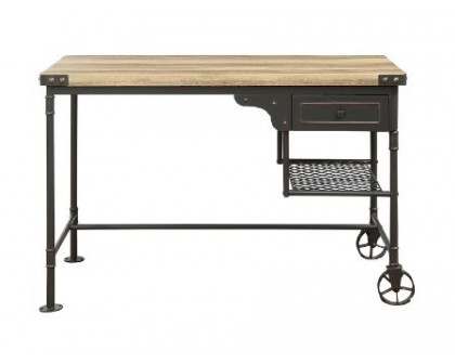 ACME - Itzel Desk in Antique Oak/Sandy Gray