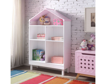 ACME - Doll Cottage Bookshelf in White/Pink