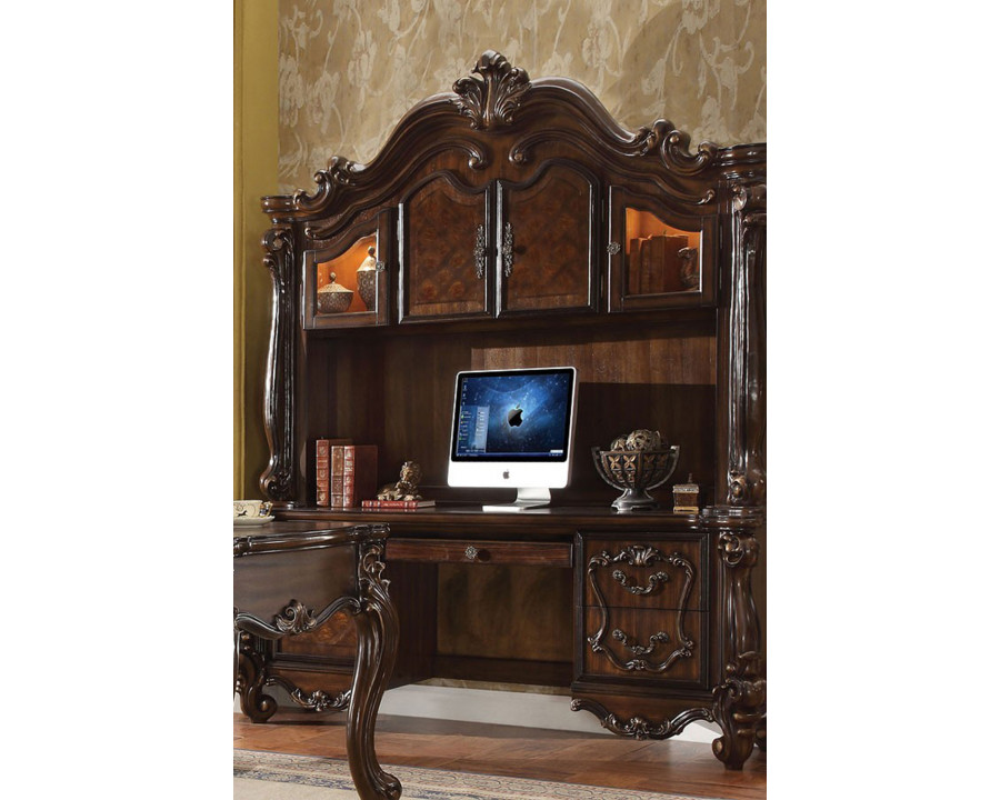 ACME Versailles Computer Desk with Hutch - Cherry Oak