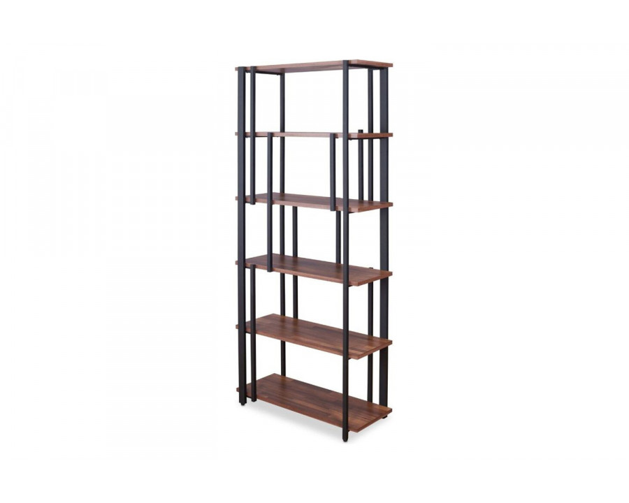 ACME - Sara Bookshelf in Walnut/Sandy Black (92406)