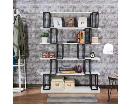 ACME - Verne Bookshelf in White/Black