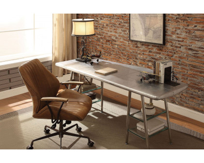 ACME Hamilton Leather Executive Office Chair - Coffee