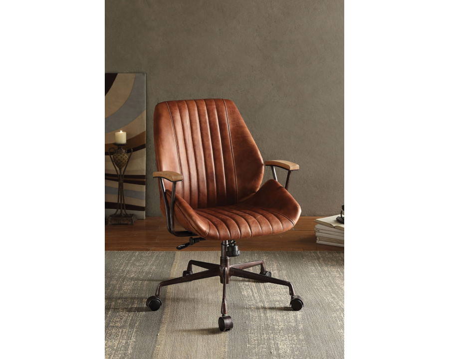 ACME Hamilton Leather Executive Office Chair - Cocoa