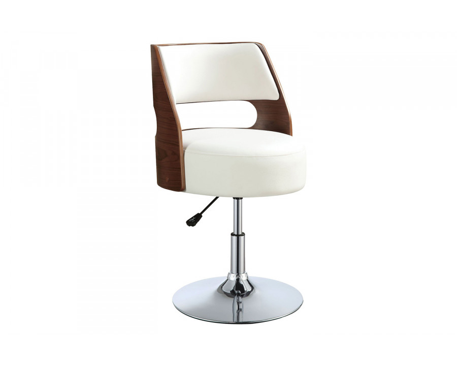 ACME - Camila Office Chair in White/Walnut