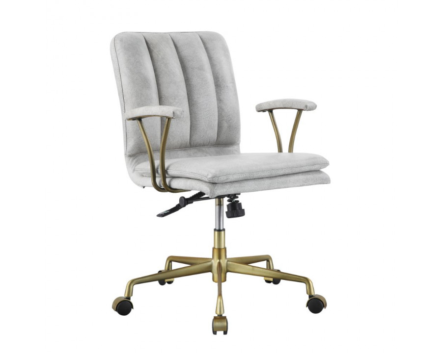 ACME - Damir Office Chair in Vintage White/Chrome