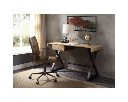 ACME - Danton Executive Writing Desk in Gold Aluminum