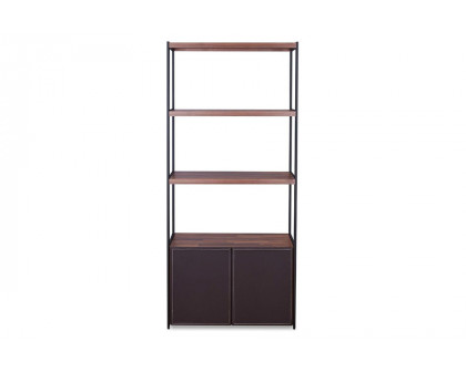 ACME - Sara Bookshelf in Walnut/Sandy Black (92442)