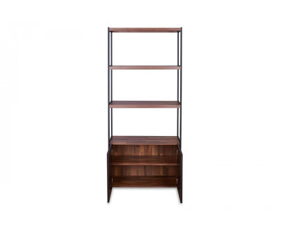 ACME - Sara Bookshelf in Walnut/Sandy Black (92442)