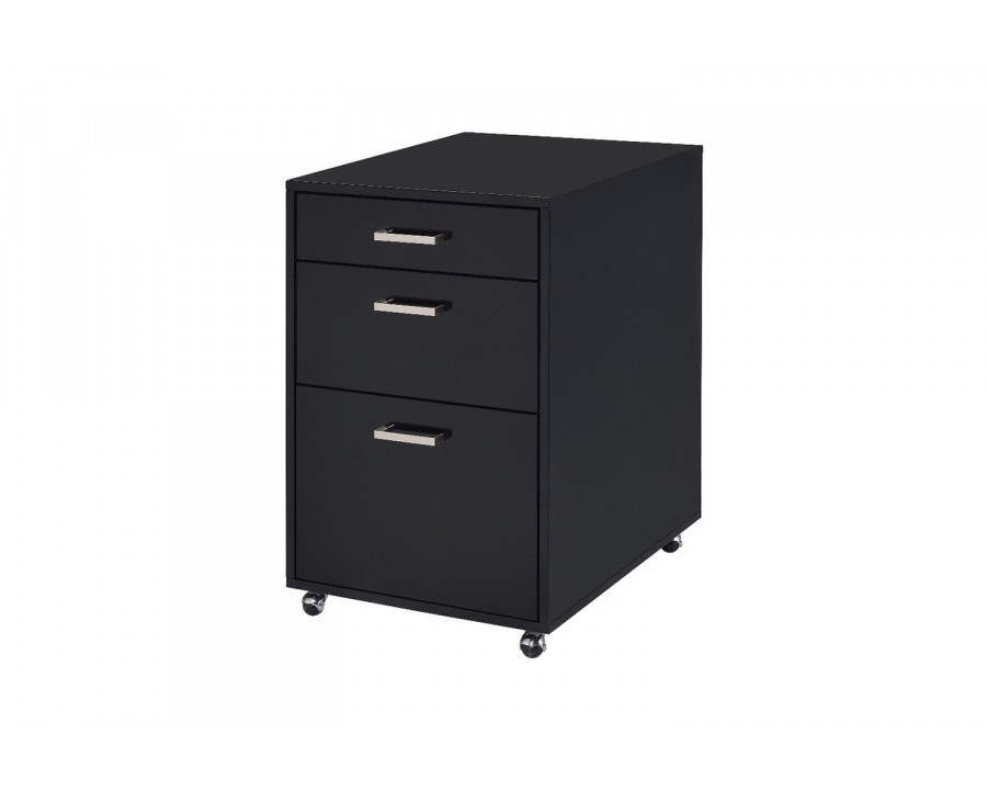 ACME Coleen Cabinet - Black High Gloss/Chrome