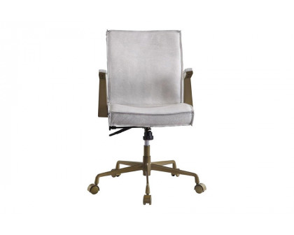 ACME Attica Executive Office Chair - Vintage White Top Grain Leather