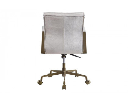 ACME Attica Executive Office Chair - Vintage White Top Grain Leather