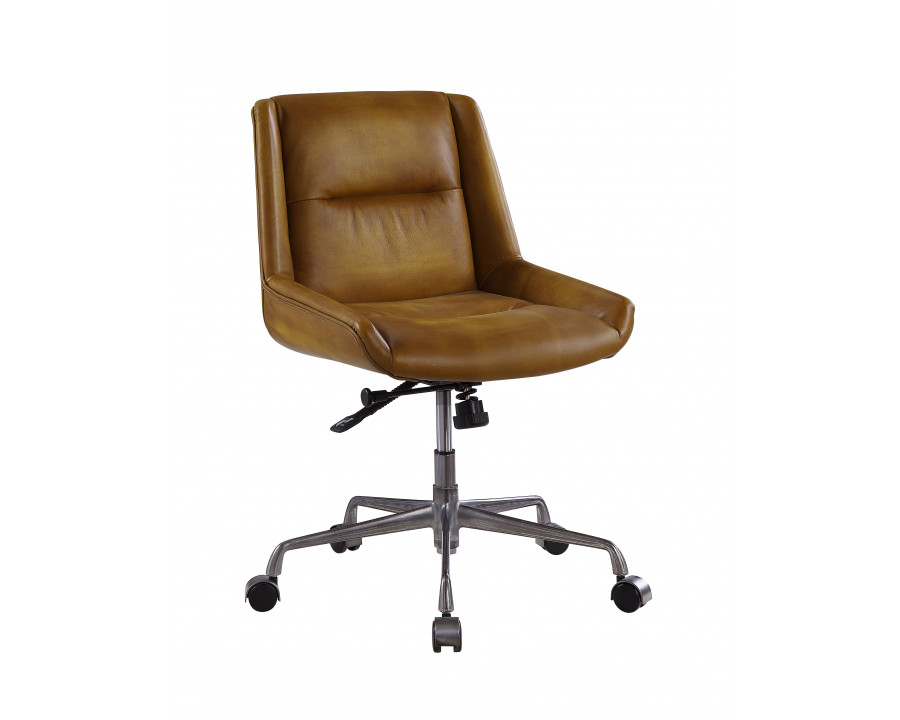 ACME - Ambler Office Chair in Saddle Brown