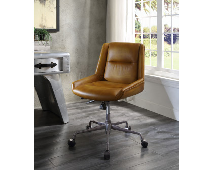 ACME - Ambler Office Chair in Saddle Brown