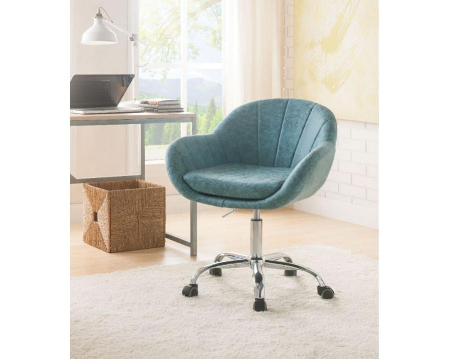 ACME - Giolla Office Chair in Vintage Turquoise PU/Chrome