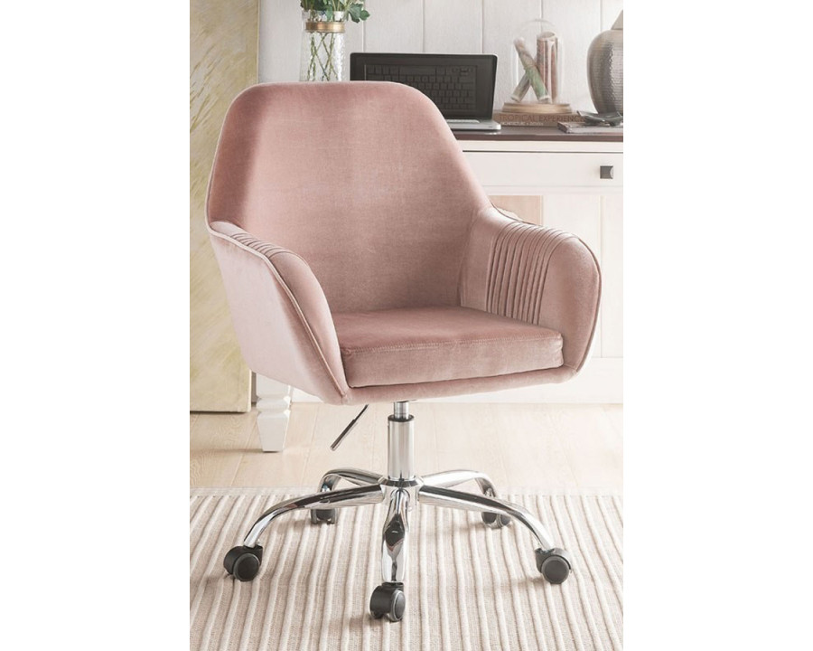 ACME - Eimer Office Chair in Peach/Chrome